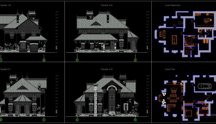 Project of The Villa free AutoCAD drawings