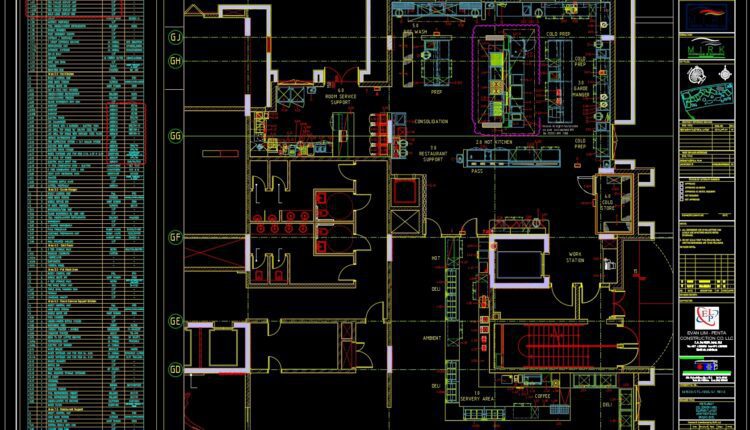 Restaurant Equipment Layout Plan AutoCAD File DWG