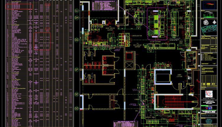 Restaurant Equipment Layout Plan AutoCAD File DWG