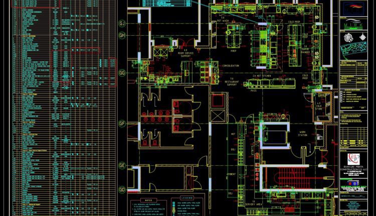 Restaurant Equipment Layout Plan AutoCAD File DWG