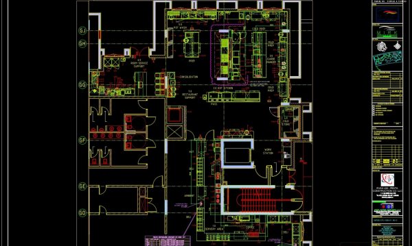 Restaurant Equipment Layout Plan AutoCAD File DWG