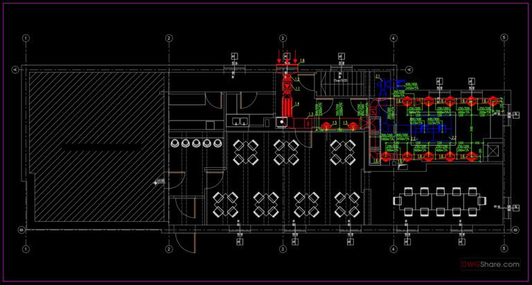 Restaurant Ventilation Layout Plan AutoCAD File DWG