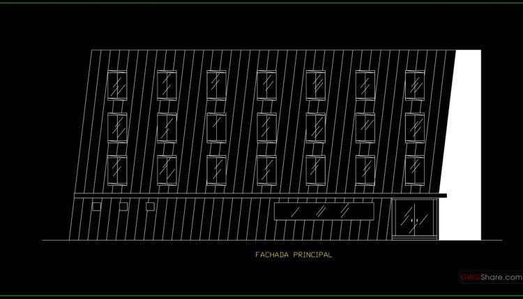 Rustic Hotel General Plan AutoCAD File DWG