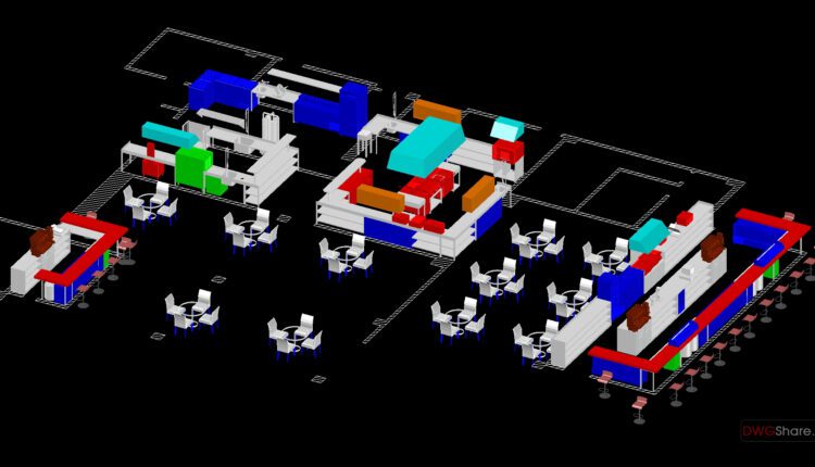 Small Hotel 3D Drawing AutoCAD File DWG (1)