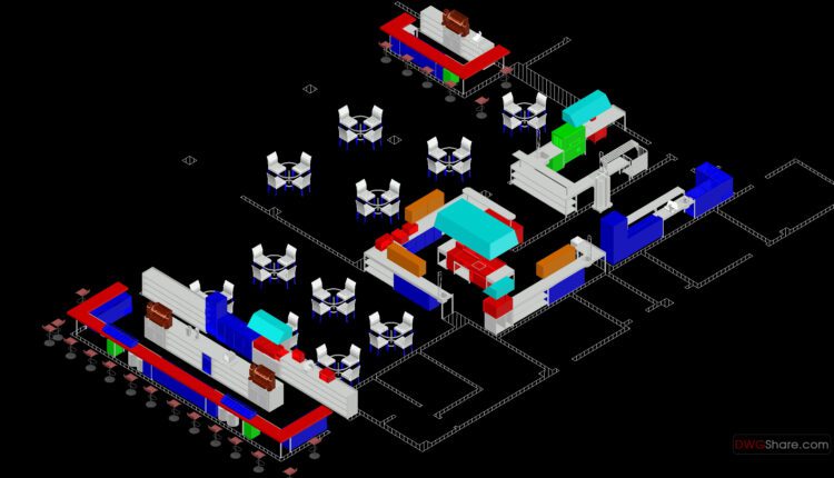 Small Hotel 3D Drawing AutoCAD File DWG (2)