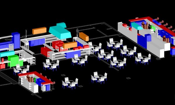 Small Hotel 3D Drawing AutoCAD File DWG
