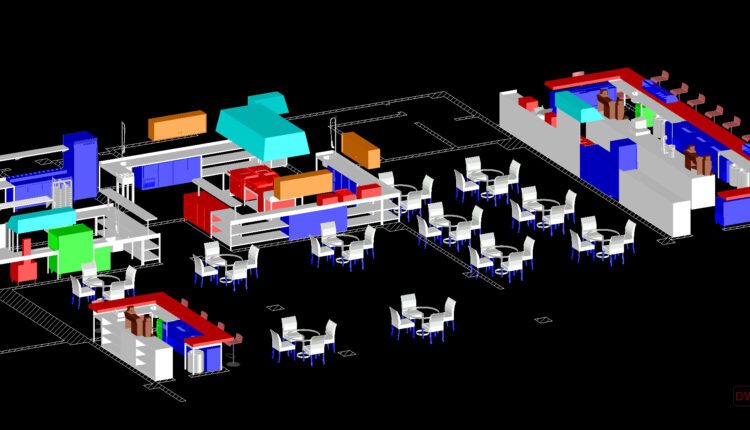 Small Hotel 3D Drawing AutoCAD File DWG (3)