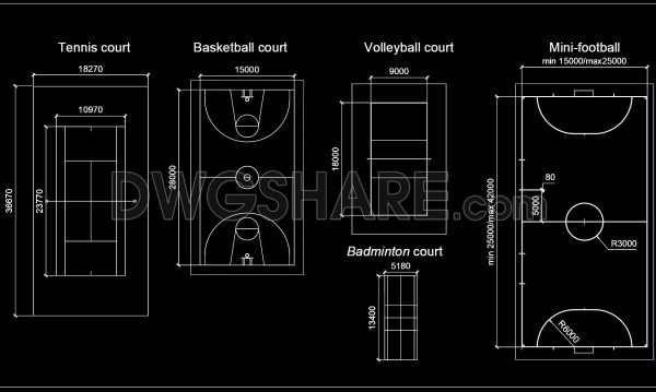 4 years ago
                

                
             2,931Sports Courts dimensions Details AutoCAD File DWG