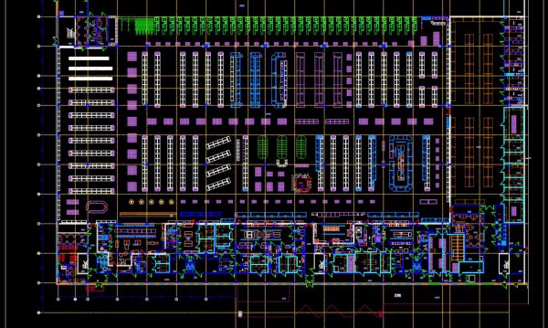 Supermarket Plan free AutoCAD drawings