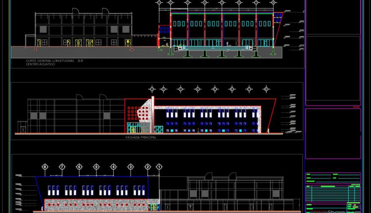 Swimming Pool 21×25 Details free Autocad drawings