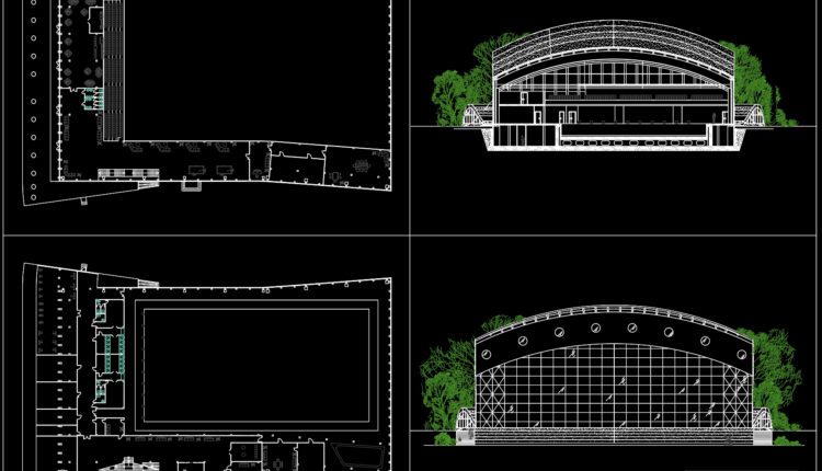 Swimming pool AutoCAD drawings