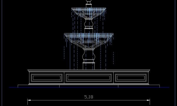 Urban fountain Details AutoCAD File Free Download