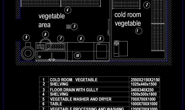 4 years ago
                

                
             635Vegetable Preparation Area Details AutoCAD File Free Download