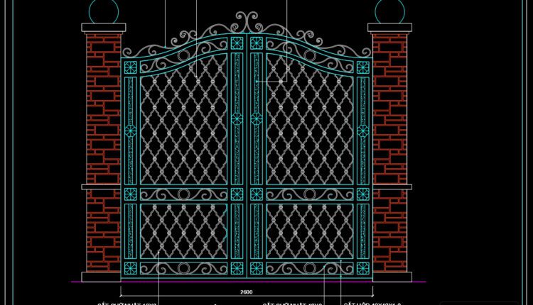 106.Gate design AutoCAD blocks free download (1)