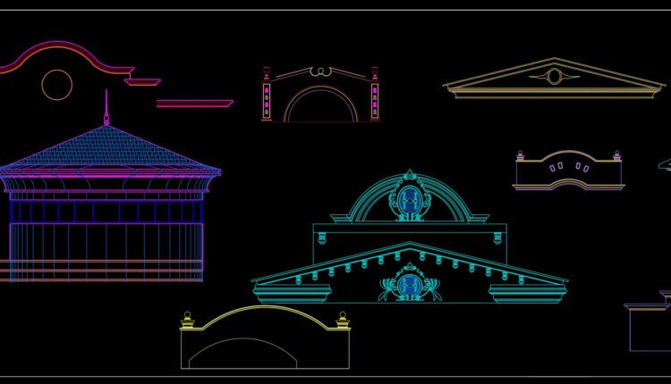 120.Cad classical elements cad blocks free dwg (1)
