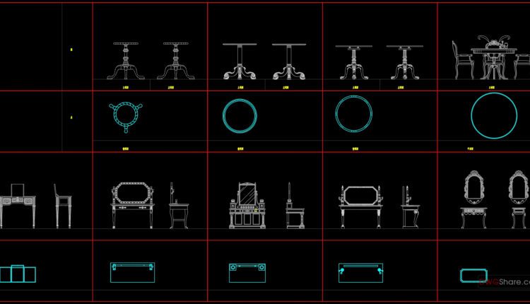 135.Furniture Cad Blocks free download