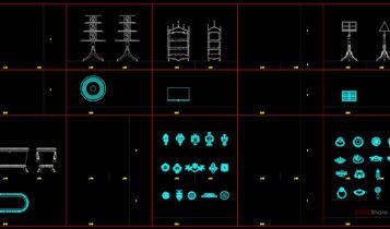 157. Free CAD Drawing Master Bedroom Console Table with Detailed Sections