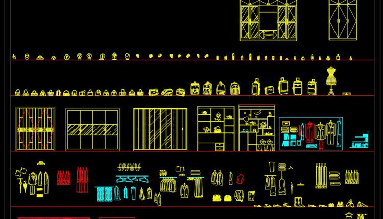 25.Wardrobe AutoCAD blocks free download