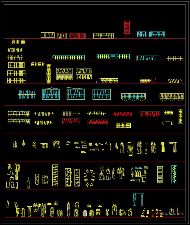 26.Wardrobe AutoCAD blocks free download