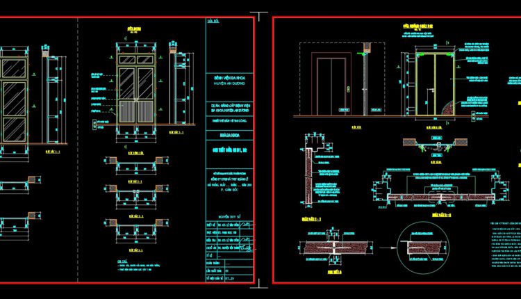 351.Free cad blocks Detail doors windows DWG download