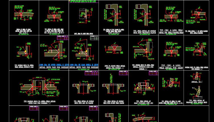 42.Typical Welding Details Single Bevel for HMW CAD