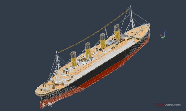 54.Titanic 3D AutoCAD File DWG