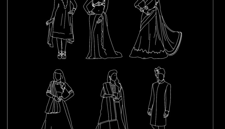 59.Indian People free AutoCAD drawings