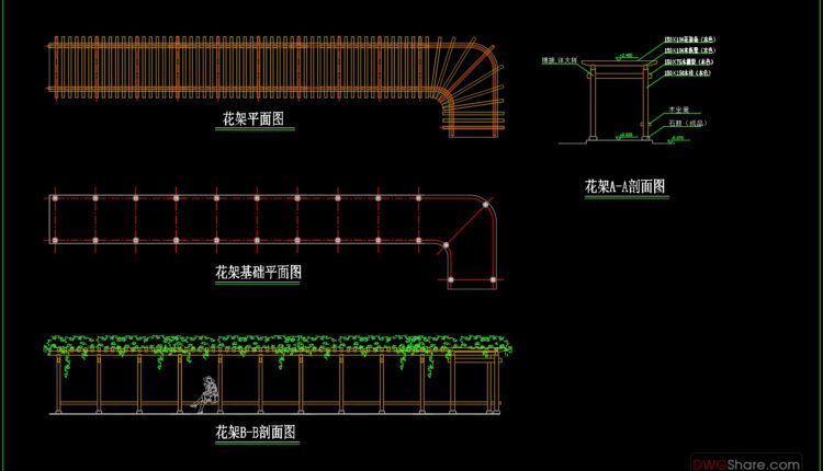 69.Urban Garden Plan Design Layout Plan CAD