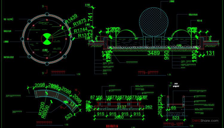 69.Urban Garden Plan Design Layout Plan CAD