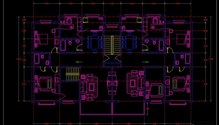85.Apartment Plans AutoCAD File Free Download (1)