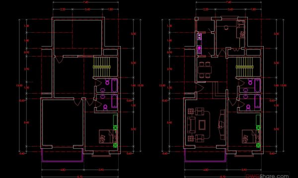88.House Plan Design AutoCAD File Free download