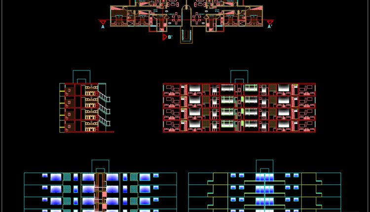 Apartment Building AutoCAD File Free Download (2)