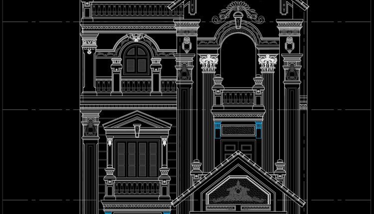 House Faces Details AutoCAD File Free Download