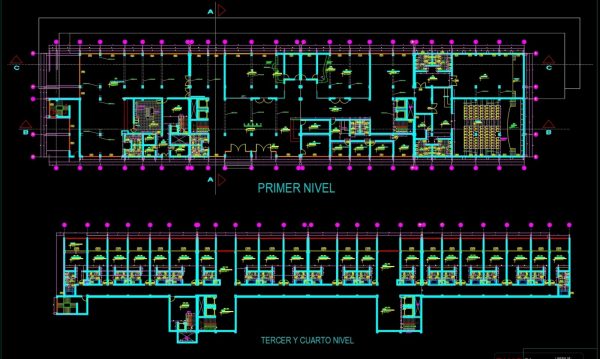 Resort en montaẹa Autocad File DWG