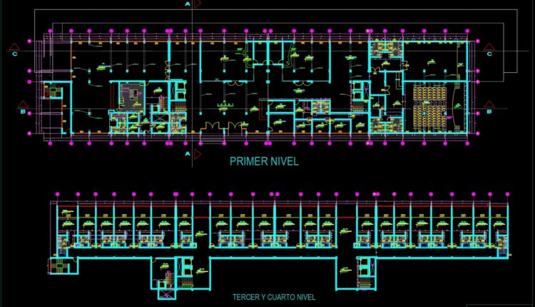 Resort en montaẹa Autocad File DWG