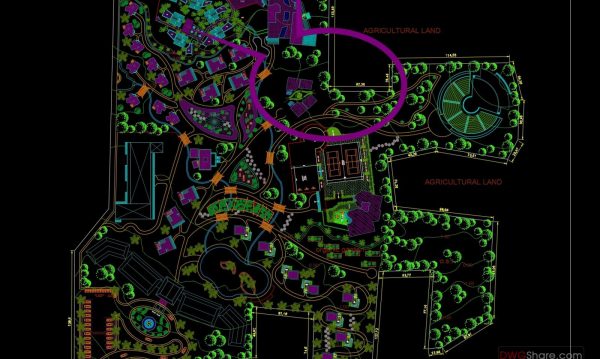 Resort ‘healthmate’ at yellagiri Autocad File DWG