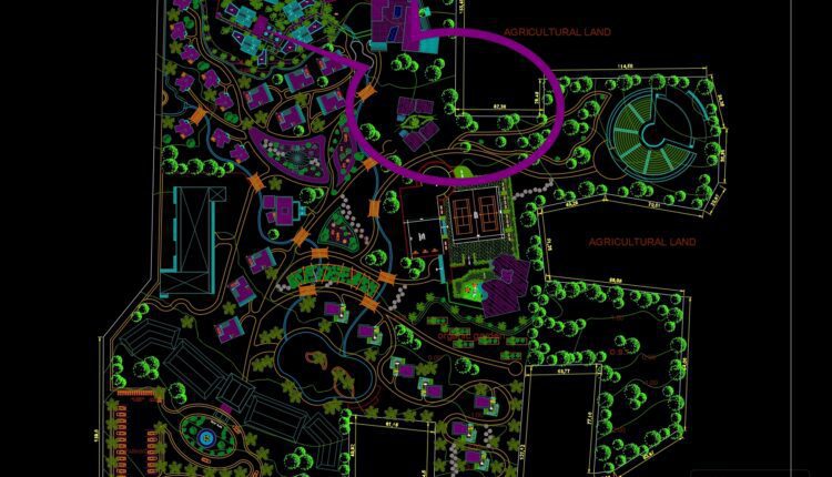 Resort ‘healthmate’ at yellagiri Autocad File DWG