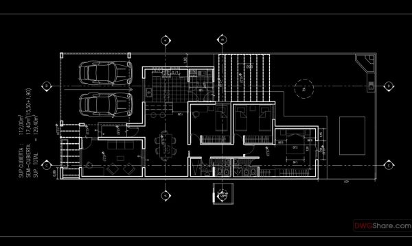 4 years ago
                

                
             5,566105.Autocad House Plan Free DWG Drawing Download 112m2