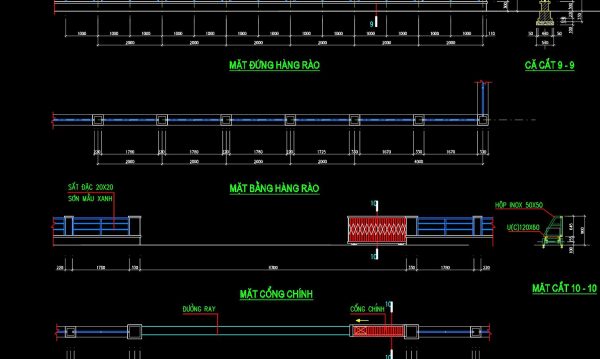 4 years ago
                

                
             1,564107.Gate and Fence DWG With Detailing For Free Download