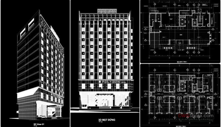 11 Floors Luxury Polygol Hotel Full File PDF 12.5×25.3m