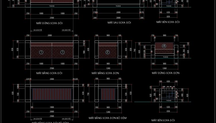 167.Walnut sofa Cad Blocks free download