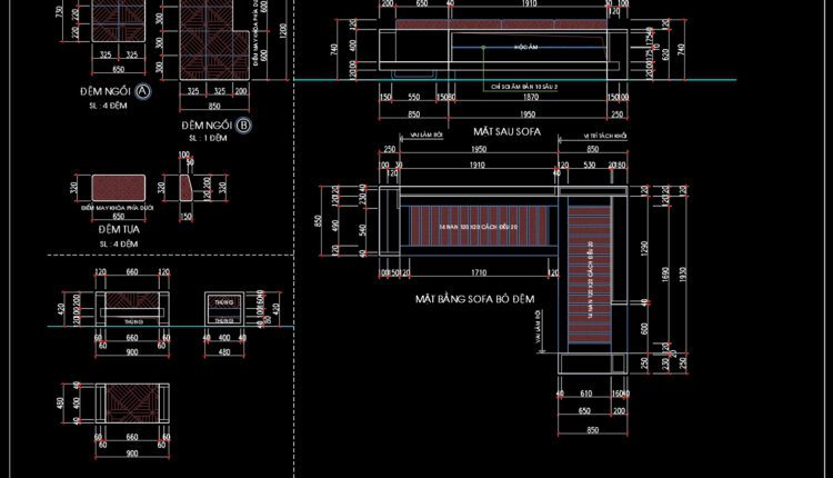 168.Walnut sofa Cad Blocks free download