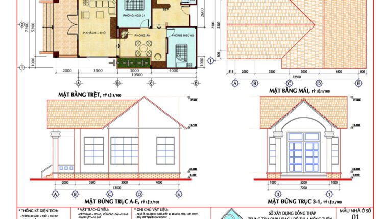 21 models of one-storey houses Free Download