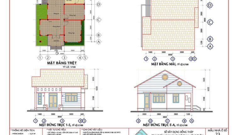 21 models of one-storey houses Free Download