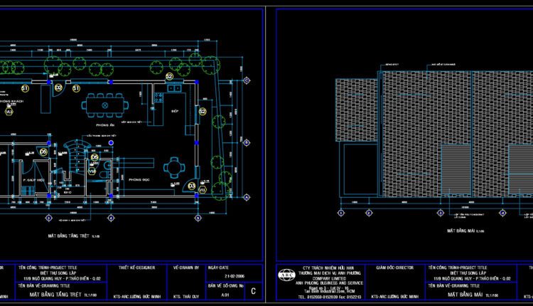 3 Stories House Plans, Faces and Sections Details AutoCAD File 7.5x16m