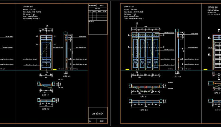 361.Free cad blocks Detail doors windows DWG download - Free Cad Blocks ...