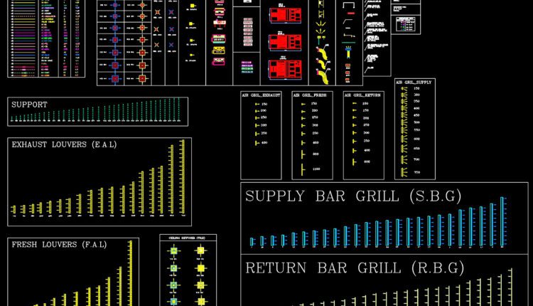 44.Download Free AutoCAD Blocks for HVAC BLOOK