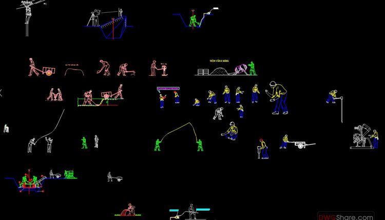 71.Construction workers DWG Drawing Free AutoCAD (2)