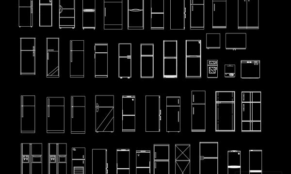 75.Refrigerators AutoCAD blocks free download