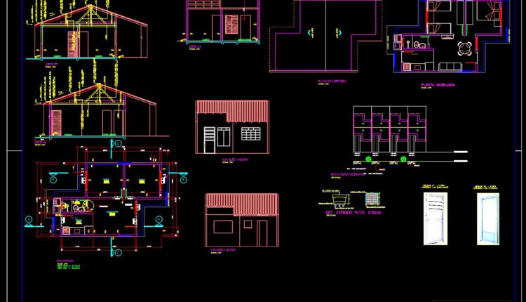 84.Autocad Drawings Of Police Station Layout Plan and Elevations Details For Free Download